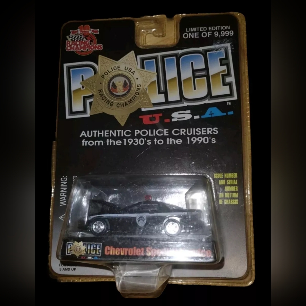 NOS Racing Champions Police Car 1 Of 9,999 ©1998